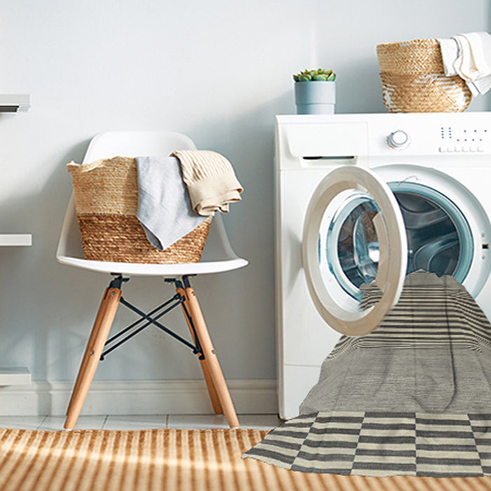 Machine Washable Contemporary Tan Brown Rug in a Washing Machine, wshcon693