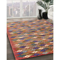 Contemporary Brown Southwestern Rug, con694