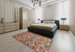 Machine Washable Contemporary Brown Rug in a Bedroom, wshcon694