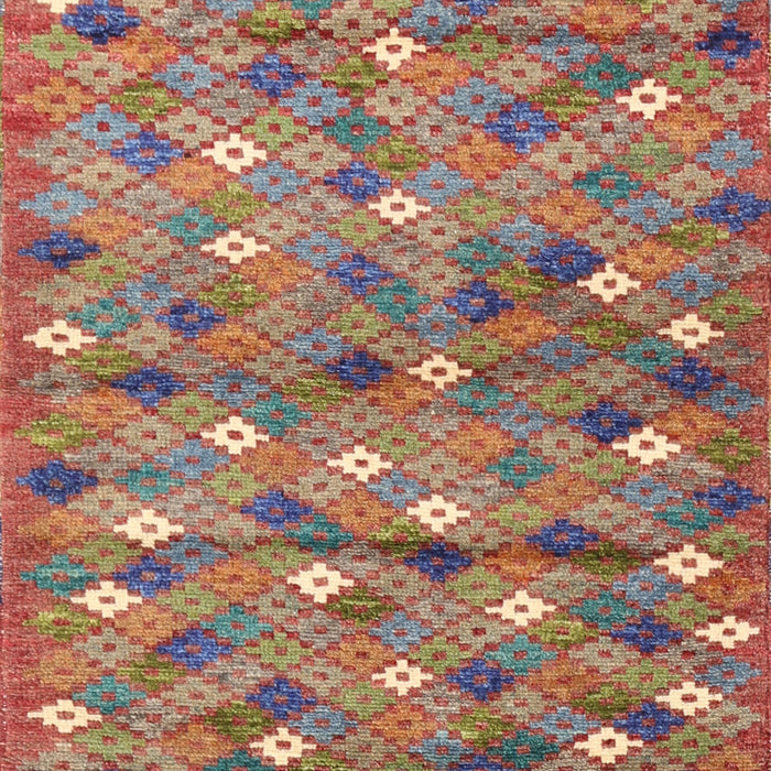 Contemporary Brown Southwestern Rug, con694