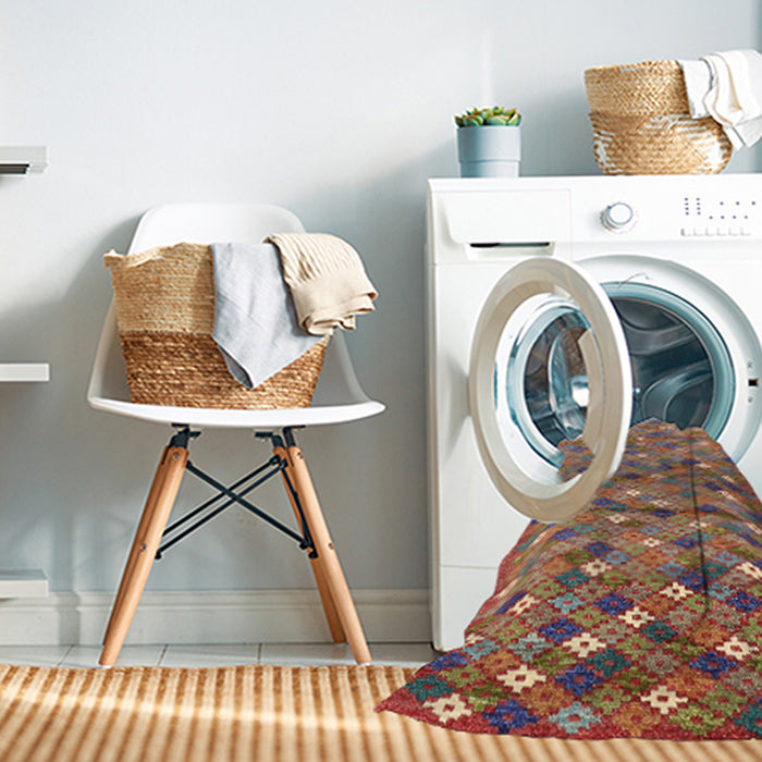 Machine Washable Contemporary Brown Rug in a Washing Machine, wshcon694