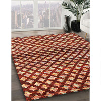 Contemporary Sunrise Orange Modern Rug, con695