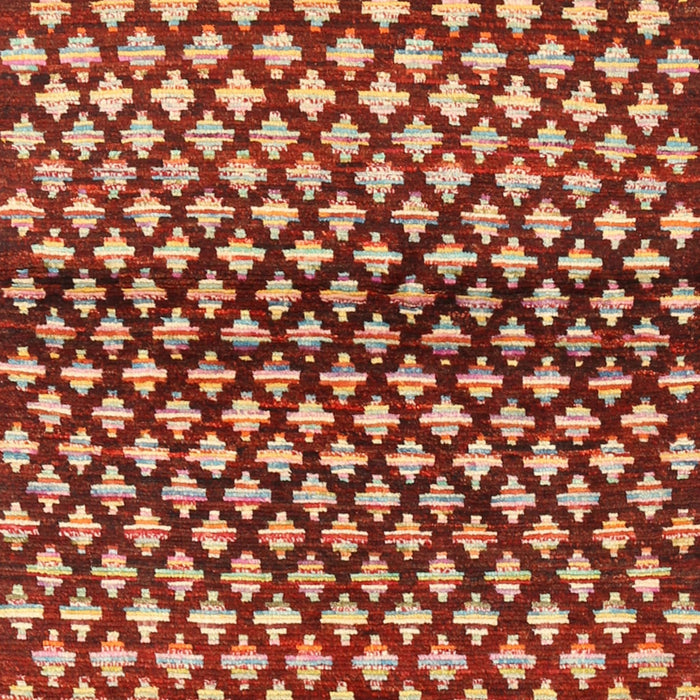 Contemporary Sunrise Orange Modern Rug, con695