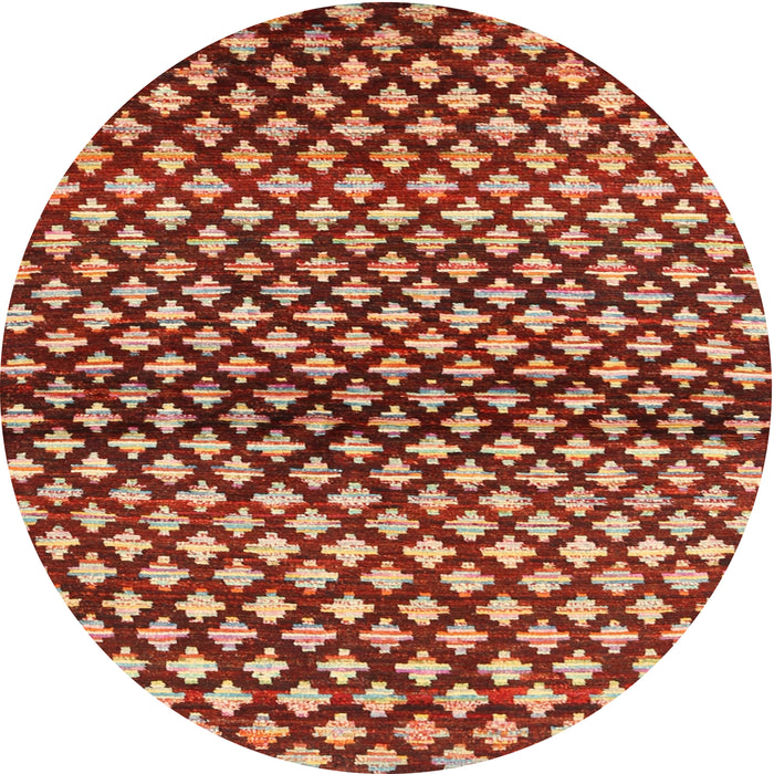 Sideview of Contemporary Sunrise Orange Modern Rug, con695