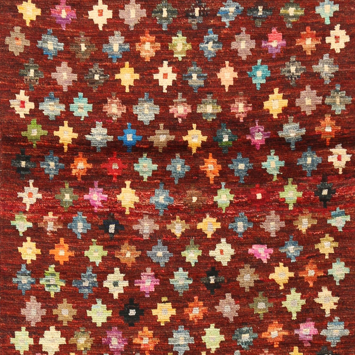 Machine Washable Contemporary Rust Pink Rug, wshcon696