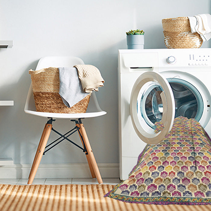 Machine Washable Contemporary Brown Gold Rug in a Washing Machine, wshcon697