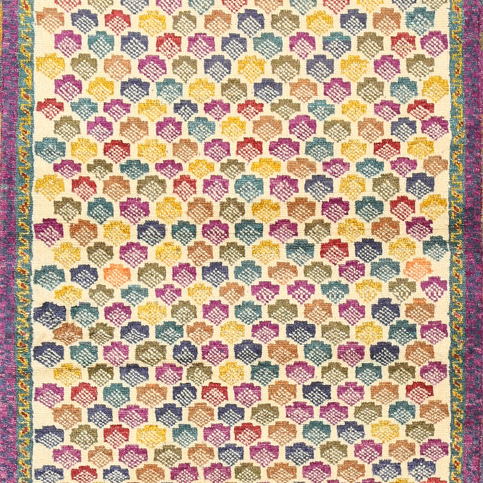 Contemporary Brown Gold Modern Rug, con697