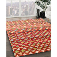 Contemporary Sand Brown Oriental Rug, con699