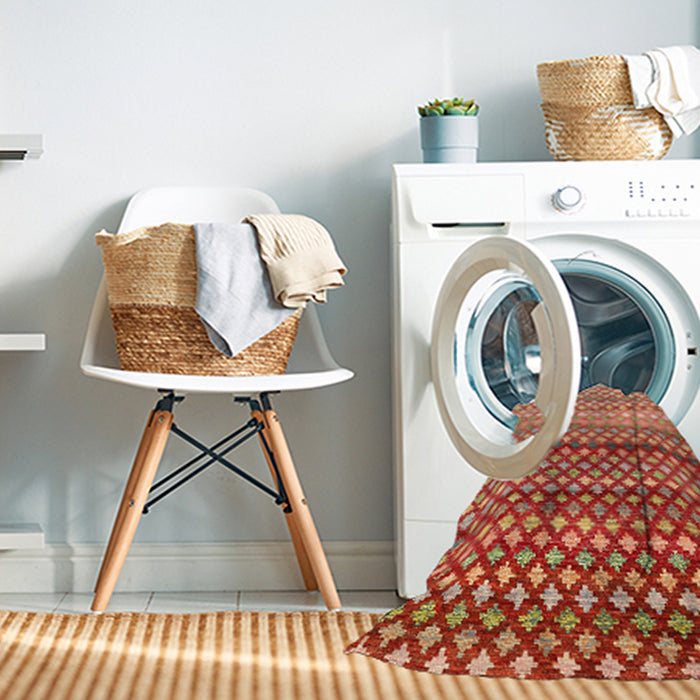 Machine Washable Contemporary Sand Brown Rug in a Washing Machine, wshcon699
