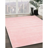 Contemporary Light Red Pink Modern Rug, con69