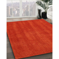 Contemporary Red Modern Rug, con6