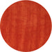 Sideview of Contemporary Red Modern Rug, con6