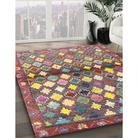 Contemporary Cherry Red Southwestern Rug, con700