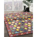 Machine Washable Contemporary Cherry Red Rug in a Family Room, wshcon700