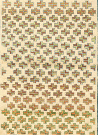 Machine Washable Contemporary Sun Yellow Rug, wshcon701