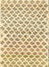 Machine Washable Contemporary Sun Yellow Rug, wshcon701