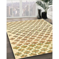 Contemporary Sun Yellow Modern Rug, con701