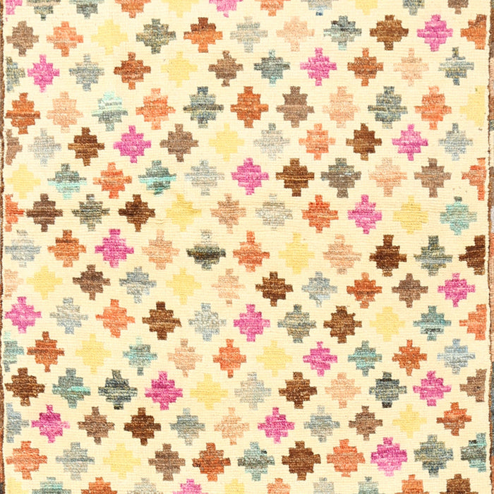 Contemporary Sand Brown Southwestern Rug, con702