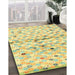 Machine Washable Contemporary Tea Green Rug in a Family Room, wshcon703