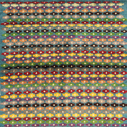 Square Contemporary Chestnut Brown Modern Rug, con705