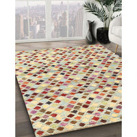 Contemporary Rust Pink Modern Rug, con706