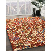 Contemporary Red Modern Rug, con707