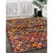 Machine Washable Contemporary Tomato Red Rug in a Family Room, wshcon708