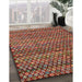 Machine Washable Contemporary Dark Almond Brown Rug in a Family Room, wshcon709