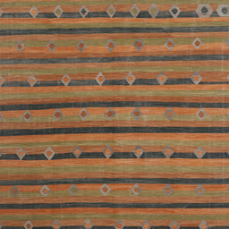 Square Contemporary Sienna Brown Modern Rug, con711