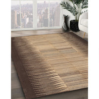 Contemporary Sand Brown Modern Rug, con713