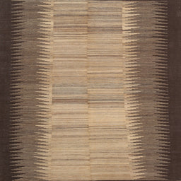 Square Contemporary Sand Brown Modern Rug, con713