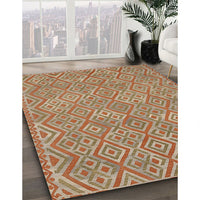 Contemporary Camel Brown Modern Rug, con714