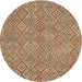 Square Machine Washable Contemporary Camel Brown Rug, wshcon714