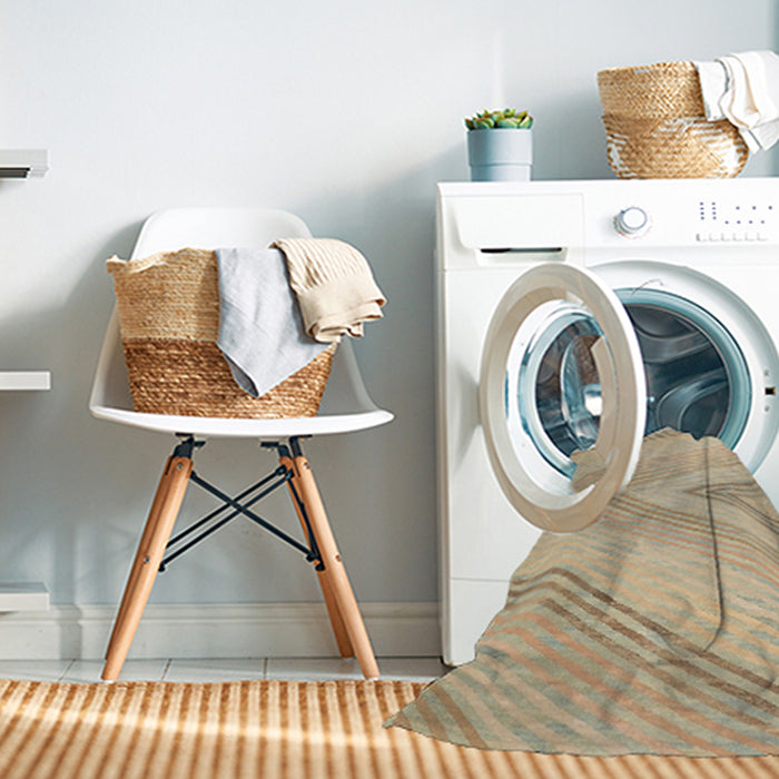 Machine Washable Contemporary Brown Rug in a Washing Machine, wshcon719