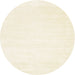 Sideview of Contemporary Blanched Almond Beige Solid Rug, con71