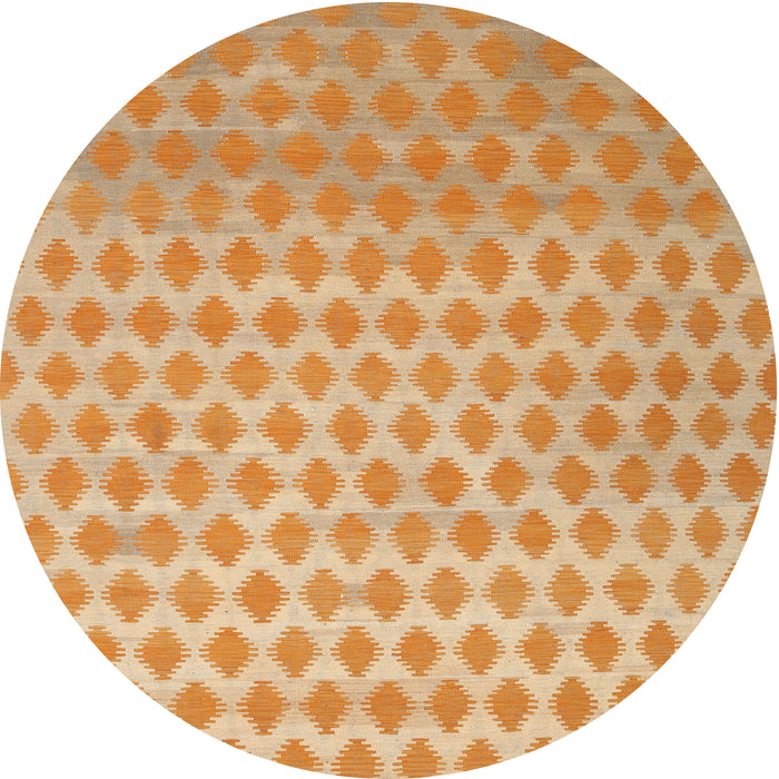 Square Machine Washable Contemporary Orange Rug, wshcon720