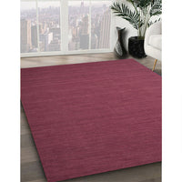 Contemporary Bright Maroon Red Modern Rug, con721