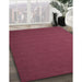 Contemporary Bright Maroon Red Modern Rug in Family Room, con721