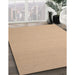 Contemporary Sandy Brown Solid Rug in Family Room, con725