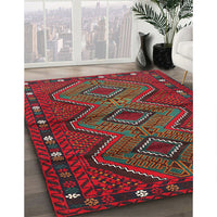 Contemporary Red Oriental Rug, con726