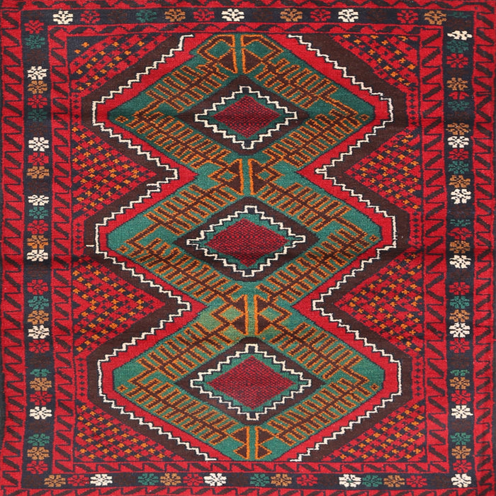 Square Contemporary Red Oriental Rug, con726