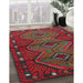 Machine Washable Contemporary Red Rug in a Family Room, wshcon726