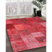 Machine Washable Contemporary Red Rug in a Family Room, wshcon729