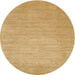 Sideview of Contemporary Yellow Solid Rug, con72