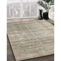 Contemporary Tan Brown Modern Rug, con730