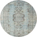 Sideview of Contemporary Silver Gray Persian Rug, con732