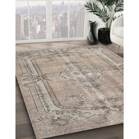 Contemporary Tan Brown Modern Rug, con734