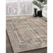 Machine Washable Contemporary Tan Brown Rug in a Family Room, wshcon734