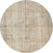 Sideview of Contemporary Camel Brown Modern Rug, con735