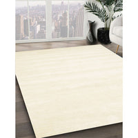 Contemporary Beige Solid Rug, con73